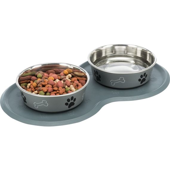 Килимок під миску Trixie для собак темно-сірий каучук 45х25 см | Зображення 1