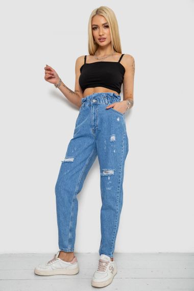 Джинси жіночі Mom-fit, колір блакитний, 244R1573 | Зображення 1