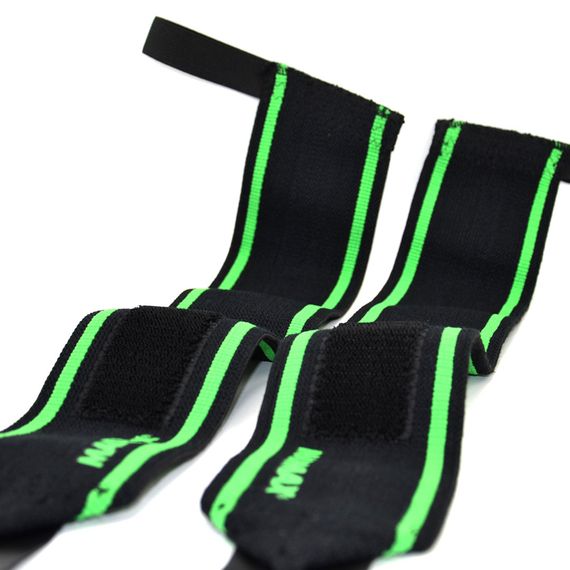 Кистьові бинти MadMax MFA-298 Wrist Wraps 18" Black/Green  (пара) | Зображення 6