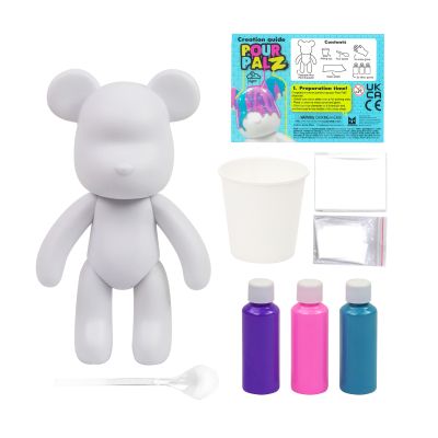 Набор для творчества ToyMonster Pour Palz Флюид Арт - Мишка &quot;Ягодный взрыв&quot; (GS-G08682) | Зображення 1