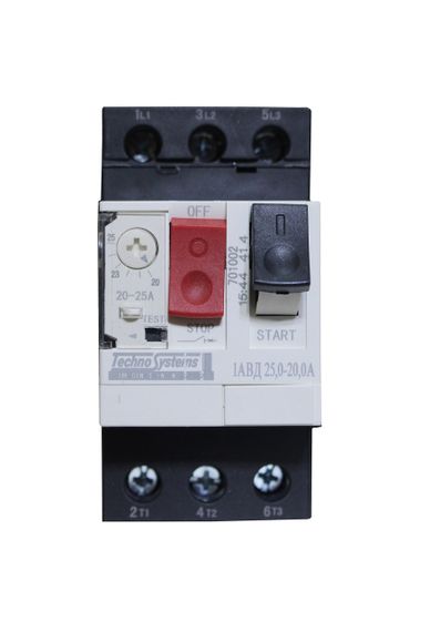 Автоматичний вимикач 1АВД 25-20А захисту двигуна 220V 5.5kW / 400V 11kW Ny95505033 | Зображення 1