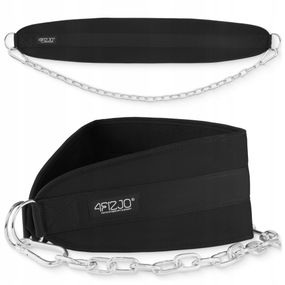 Пояс атлетичний для обтяження 4FIZJO Dip Belt 100 см Black (P-5905973402262)