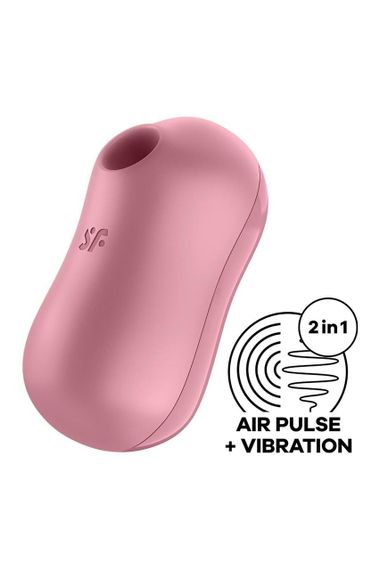 Вакуумний стимулятор із вібрацією Satisfyer Cotton Candy Light Red Sex Aura | Зображення 1