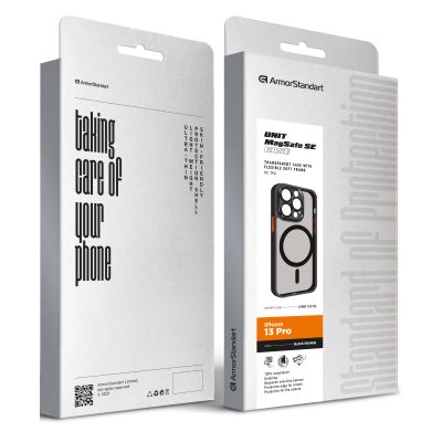 Чехол для мобильного телефона Armorstandart Unit MagSafe SE Apple iPhone 13 Pro Black Orange (ARM75370) | Зображення 1