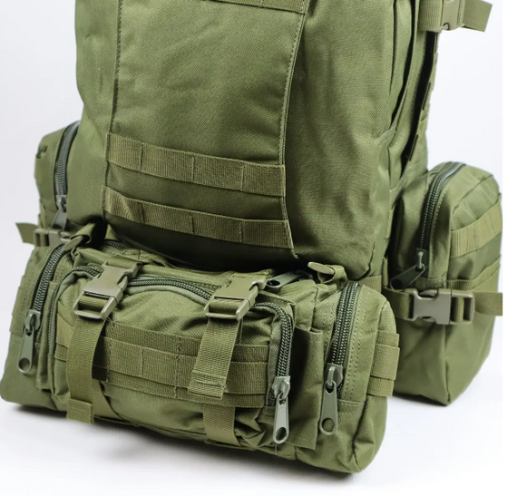 Військовий рюкзак Модульний на 50 л олива Тактичний похідний рюкзак 4в1 для військовослужбовців   знижка | Зображення 4