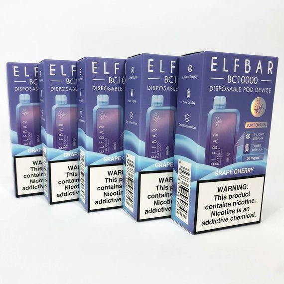 Elf Bar BC10000 смак Виноград Вишня (Grape Cherry) (ws25661-3) | Зображення 1