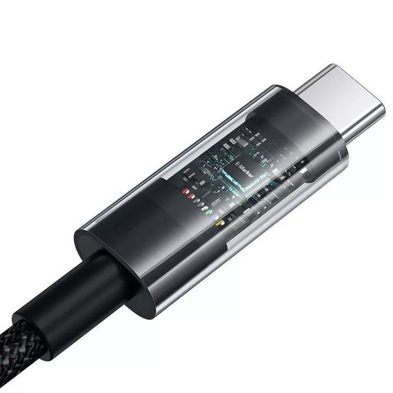 Дата кабель Baseus Gem Fast Charging Type-C to Type-C 100W (2m) (P10373000111-01) Cluster Black | Зображення 4