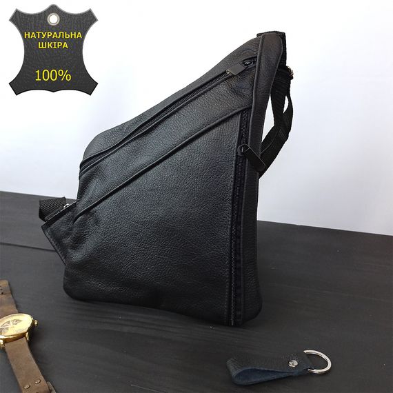 Сумка мешок через плечо мужская, Сумка кросс-боди средней жесткости, Сумки слинг мужские кросс боди OV-49