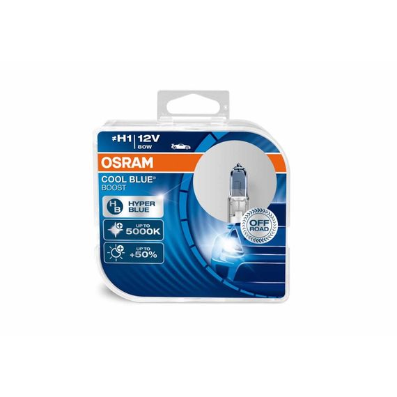 Комплект галогеновых ламп Osram 62150CBB Cool Blue Boost H1 80W 12V P14.5S HardDuopet