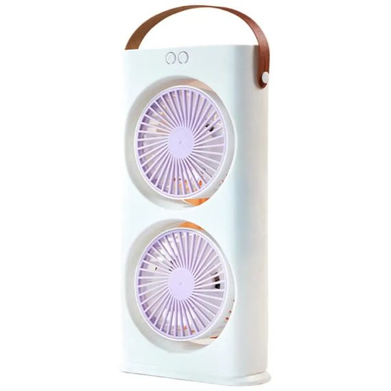 Настільний вентилятор Double-ended Spray Fan 1200 мАг / Акумуляторний портативний вентилятор з пультом та LED-підсвічуванням | Зображення 4
