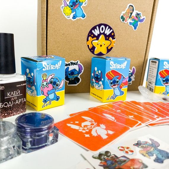 Набір для біо-тату "Wow Box Стіч " wow-box-stich-3 для 3 дітей | Зображення 1