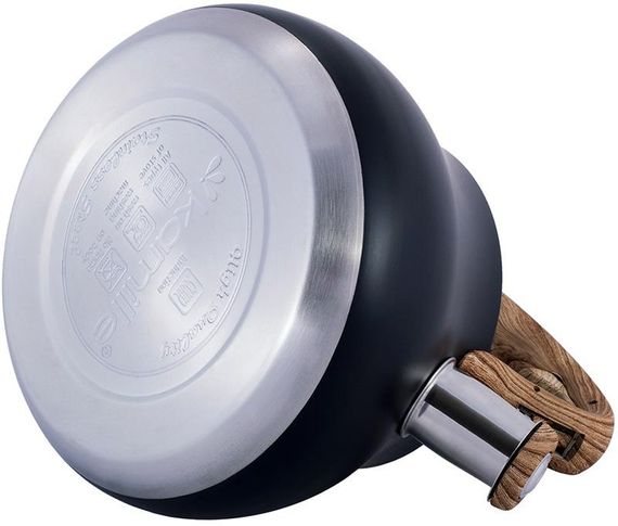 Чайник Kamille Whistling Kettle Black 2.7л з нержавіючої сталі зі свистком (чорний) | Зображення 5