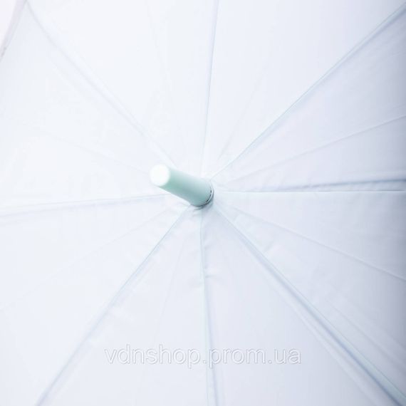 Класична дитяча парасолька-тростина напівавтомат з поліестеру міцна надійна 8 спиць діаметр 94 см М'ятний HP-23-11M | Зображення 1