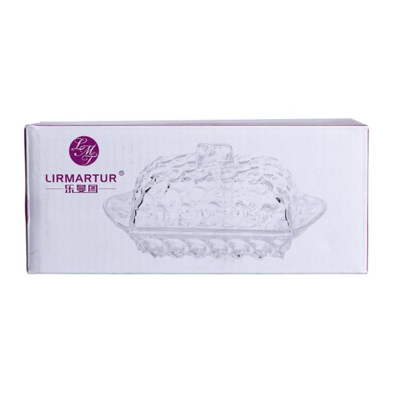 Масленка для сливочного масла 17х10.5х8 см с крышкой из стекла HP-YH-46 | Зображення 5