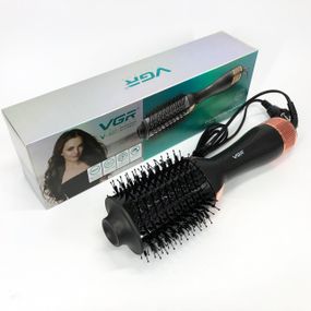 Фен-щетка волос VGR V-492 Профессиональный ионный выпрямитель,  Электрический фен для сушки волос