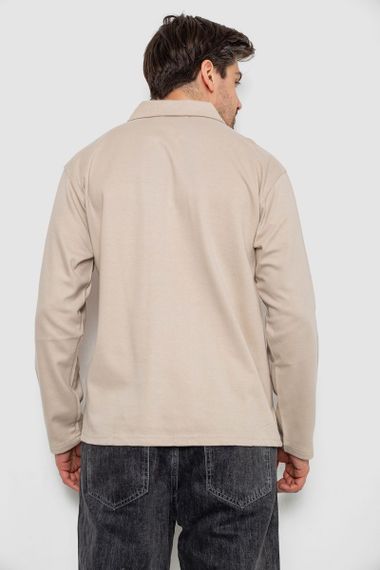 Кофта чоловіча на блискавці в смужку, колір світло-бежевий, 238R123 | Зображення 3