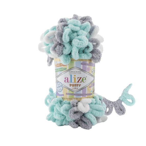 Пряжа ALIZE PUFFY COLOR 6408 алізе пуффі колор