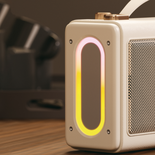 Портативна ретро колонка караоке HAVIT SK823BT 16W RGB Beige (10/ящ) | Зображення 3