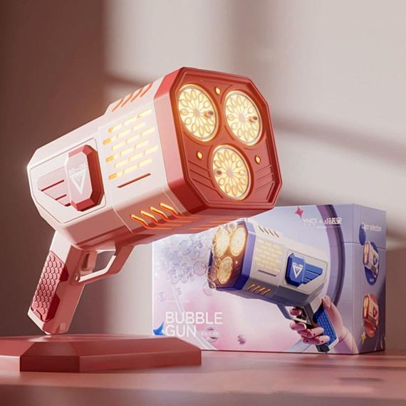 Пистолет с мыльными пузырями SHT 333-16 на 36 отверстий + 2xbottle 150ml Pink | Зображення 2