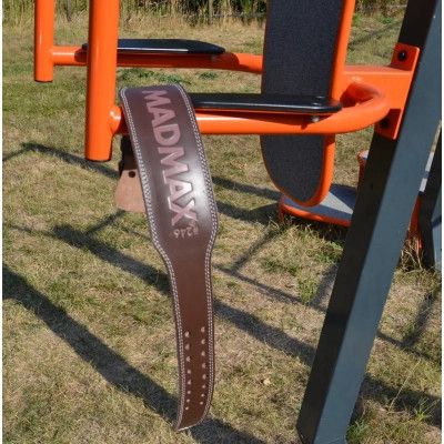 Атлетический пояс MadMax MFB-246 Full leather шкіряний Chocolate Brown S (MFB-246_S) | Зображення 8