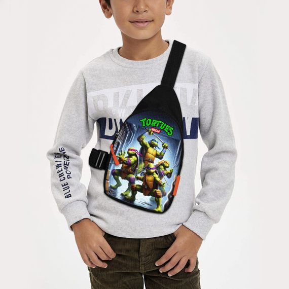 Сумка через плечо детская Черепашки-ниндзя 29х17 см сумка слинг для мальчика (02278)