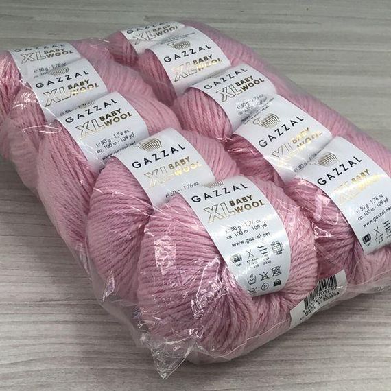 Пряжа Gazzal – Baby Wool XL колір 836 Рожевий | Зображення 3