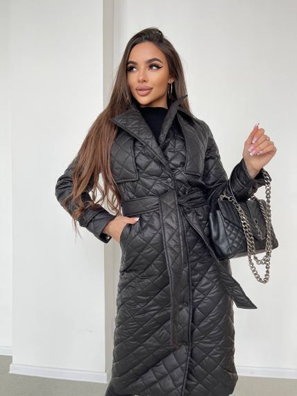 Пальто женское стеганое Milania Размер XL (48-50)  XS-S (42-44), M-L (44-46) Черный | Зображення 1