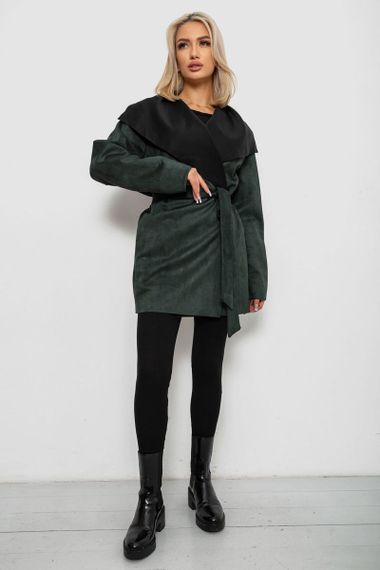 Кардиган женский однотонный, цвет зеленый, 257R001 | Зображення 1