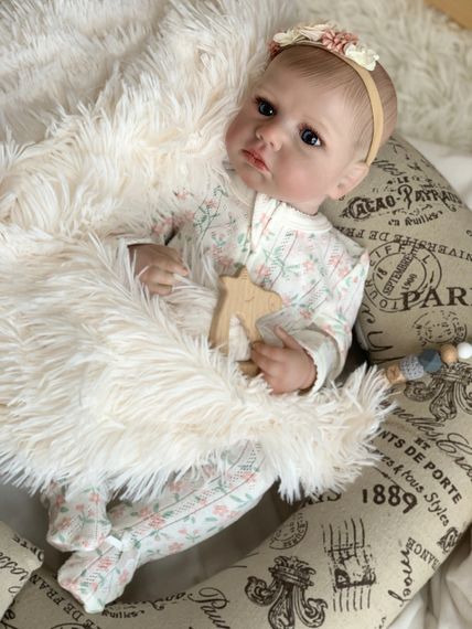 Колекційна Силіконова Лялька Реборн Анатомічна Новонароджена Дівчинка Немовля Луна (Вінілова Лялька) Reborn 50 см | Зображення 4