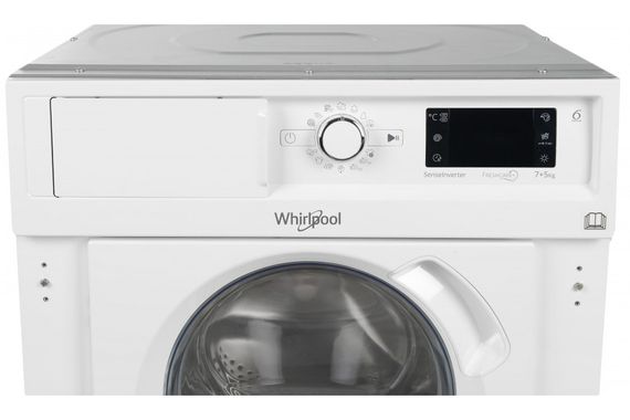 Прально-сушильна машина Whirlpool вбудована фронтальна BIWDWG75148 | Зображення 4