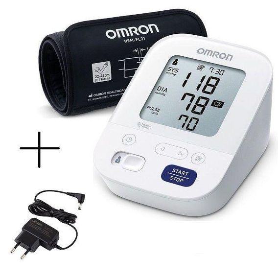 Тонометр Omron M3 Comfort (HEM-7155-E) с адаптером автоматический на плечо гарантия 5 лет