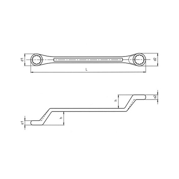 Ключ накидний двосторонній, SW8х9 | Зображення 1
