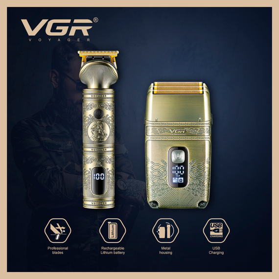 Комплект для стрижки та гоління VGR 2 в 1 V-649 тример і шейвер | Зображення 8