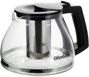 Чайник скляний заварювальний Ofenbach 1300мл зі знімним ситечком (0613m)