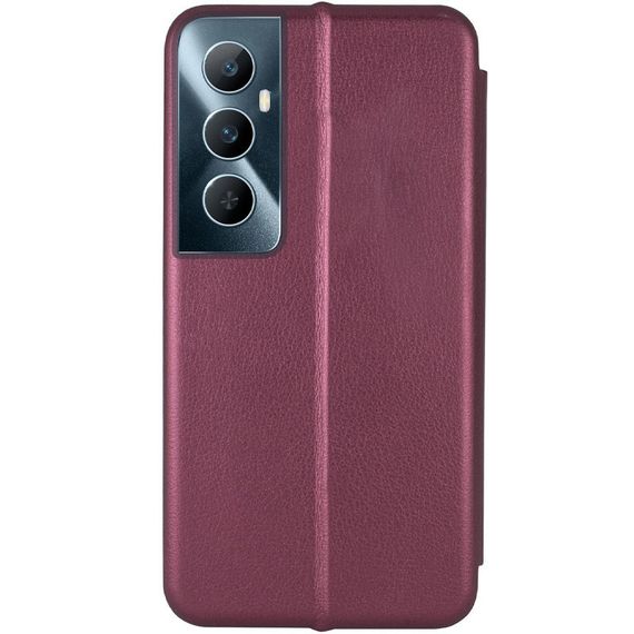 Кожаный чехол-книжка Classy для Realme C65 4G Бордовый | Зображення 2