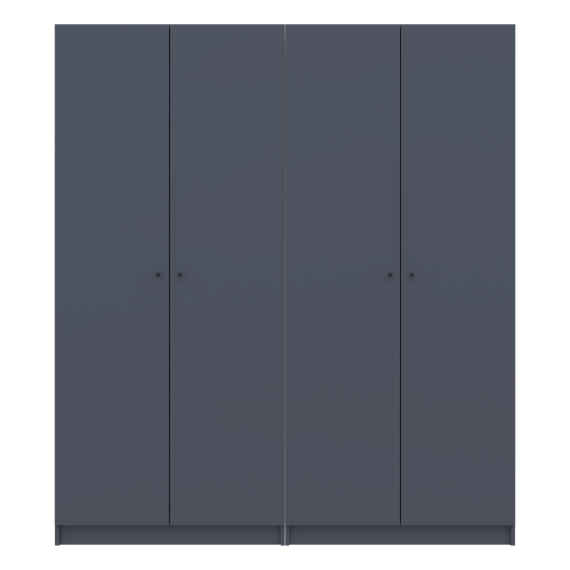 Комплект шаф для одягу з полицями Doros Промо (2 шт.) 180х48х204 см Графіт (DRS-011463) | Зображення 1