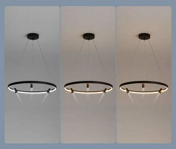 Люстра світлодіодна підвісна LED світильник для квартири на стелю лед 26828 Чорний 35-180х80х80 см. | Зображення 1