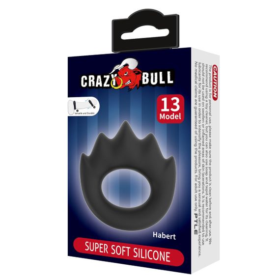 Ерекційне кільце Crazy Bull №13 - Habert super soft silicone, BI-210357 Sex Aura | Зображення 6