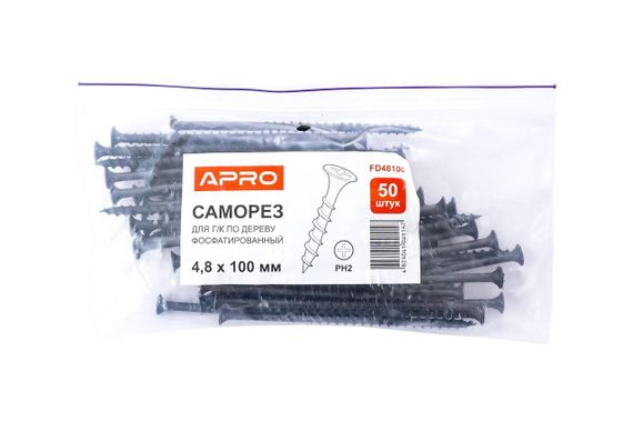 Саморез по дереву Apro - 4,8 x 95 мм (50 шт.) (FD48095) | Зображення 1