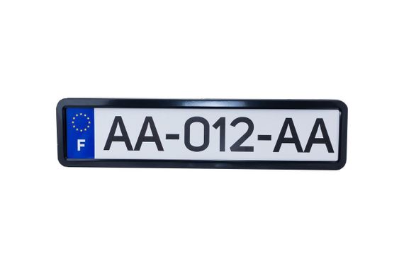 Рамка номерного знака металева (чорний глянсовий) 12 Atelie 9516241