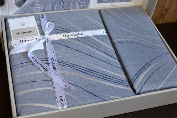 Постільна білизна First Choice Homesko Ranforce 160 х 220 см Donis Grey | Зображення 3