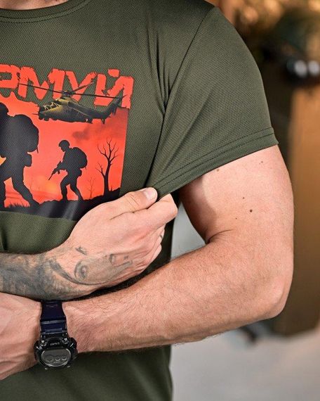 Тактическая потоотводящая Футболка Штурмуй олива     ПП7896 | Зображення 4