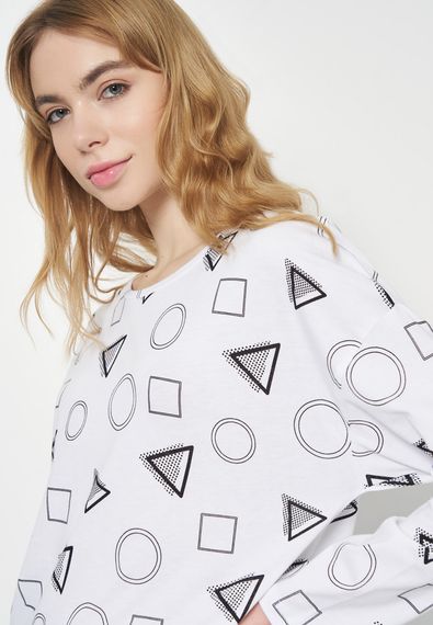Піжама жіноча з геометричним малюнком, 2XL | Зображення 4