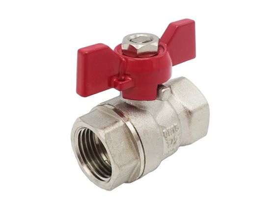 Кран кульовий Valogin Optima 1/2" ВВ червоний метелик VG-102101 1/28 шт | Зображення 3