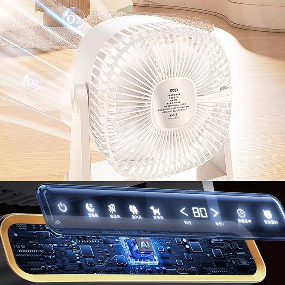 Настільний вентилятор F16 Smart 4000mAh White | Зображення 4