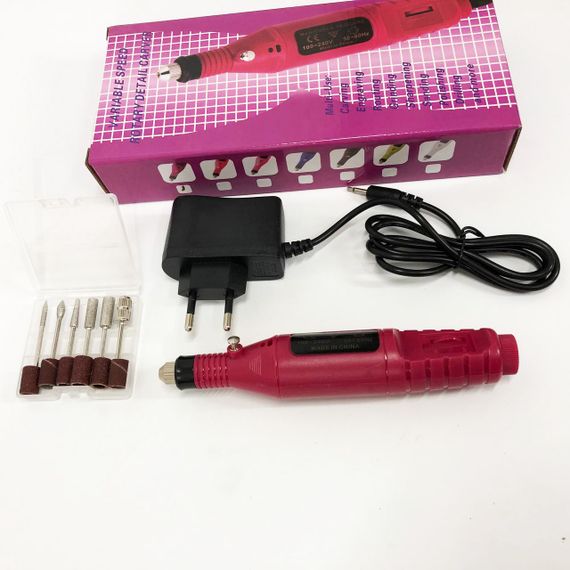 Ручний фрезер для нігтів SmartUs CBM-033 для манікюру та педикюру в домашніх умовах. XF-782 Колір: бордовий | Зображення 9