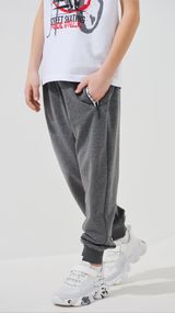 Спортивні штани однотонні для хлопчика Dinomin 10128 140 см Графітовий shop (2000999493867)