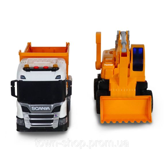 Игровой набор серии 2 in 1 Truck – Самосвал  Scania и экскаватор (свет, звук) | Зображення 1