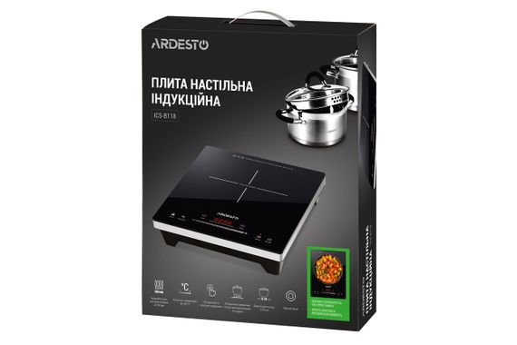 Индукционная электроплитка Ardesto ICS-B118 - 1 конфорка 1800Вт/ таймер/ boost/ черная (ICS-B118) | Зображення 6