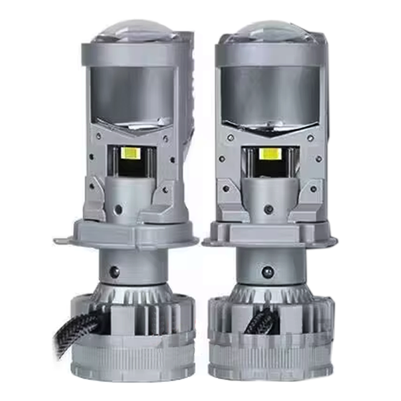 Лампа LED линза H4 Terra R8, 150W, 12-24 В, чип 3570, Canbus обманка